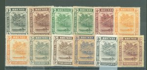 Brunei #43-54 Unused