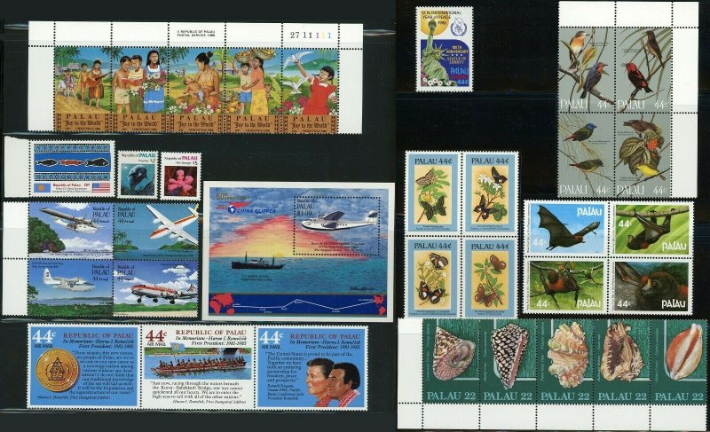 Republic of PALAU Postage Stamp Collection Mint NH OG