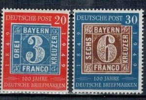 Germany 1949 MNH Stamps Scott 667-668 Centenary of German Postage Stamps