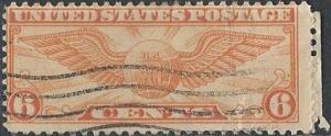 US C19 (used) 6¢ winged globe (1934)