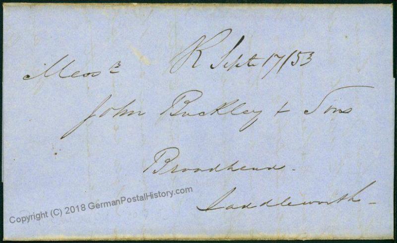 Pernambuco Brazil 1853 England Transatlantic Mail Cover 75984