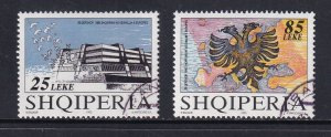 Albania #2482-2483 cancelled 1995 entry into Council of Europa