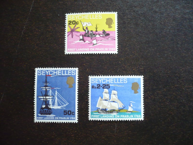 Stamps - Seychelles - Scott# 448,249,251 - Mint Hinged Part Set of 3 Stamps