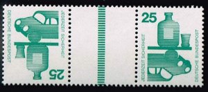 Germany 1971 Sc.#1077 MNH tête-bêche pair of booklet sheet,  Accident Prevention