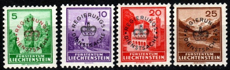 Liechtenstein #O11-2, O14, O16 F-VF Unused CV $10.55 (X5090)