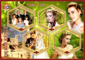 Stamps. Cinema. Grace Kelly 2019 year 1+1 sheets perforated