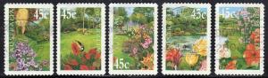 Australia #1823-27 - Used - Flower Gardens (cv $3.75)