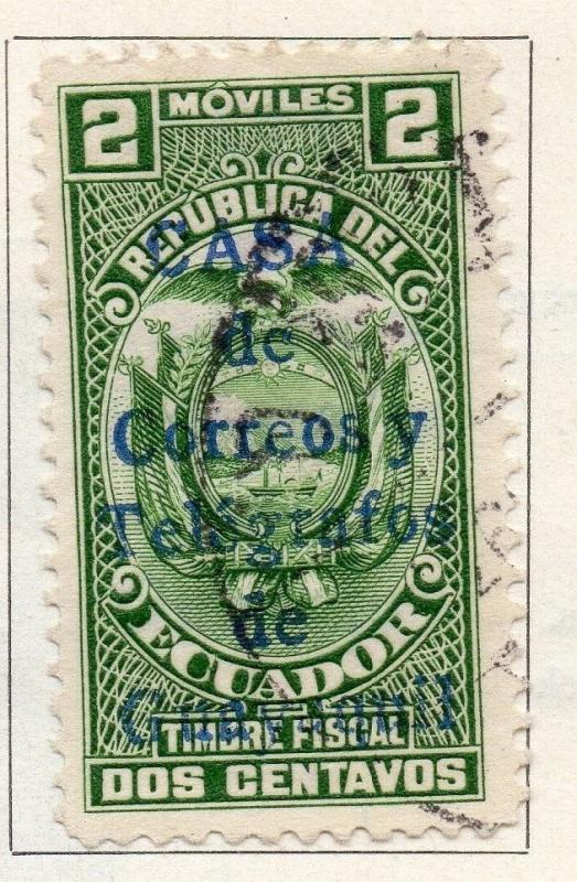 Ecuador 1933-35 Early Issue Fine Used 2c. Optd Surcharged 099130