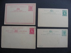 Sierra Leone stationery 4 old mint, mixed condition 