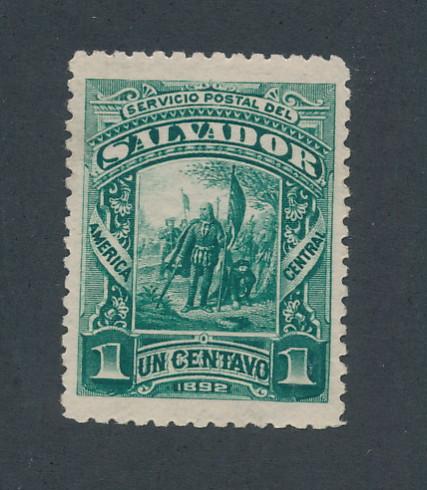 El Salvador 1892 Scott 60 used - 1c, Landing of Columbus