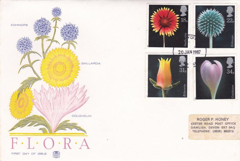 GB 1987 Flora FDC VGC