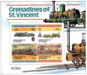 Saint Vincent Grenadines 1985 TRAINS s/s Perforated Mint (NH)