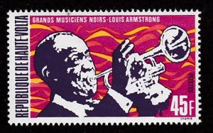 Burkina Faso # 270 Louis Armstrong- Musician, Mint NH, 1/2 Cat.