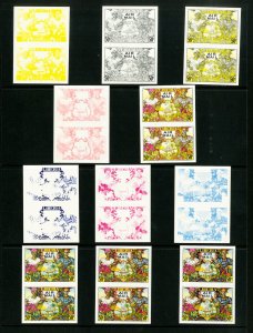 Liberia Imperforate Stamp Pair Proof Collection 11 Pieces