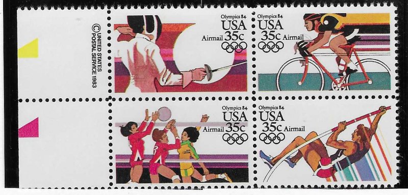 US#C112a 35c Summer Olympic  Copyright  Block of 4 (MNH) CV $4.25