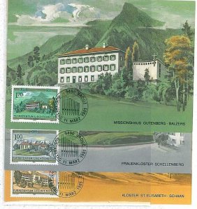 14727 - LIECHTENSTEIN - ARCHITECTURE: 3 MAXIMUM CARD1985-