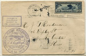 CAM N.2 Special Flight LINDBERGH FIELD Cover #C10 Stamp Postage Airmail Cachet