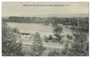 Birds Eye View of Saylor Lake, Saylorsburg, Pennsylvania, Postcard Mailed 1937