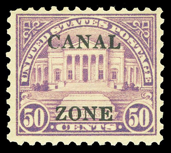 Canal Zone Scott 94 1926 50c Flat Plate Overprint Issue Mint F-VF OG HR Cat $230