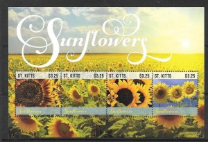 ST.KITTS 2015 SUNFLOWER (1) MNH