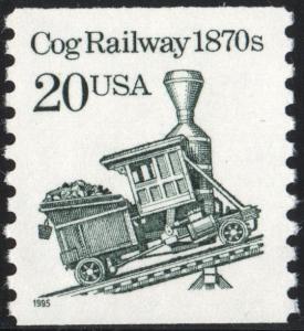 SC#2463 20¢ Cog Railway Coil Single (1995) MNH