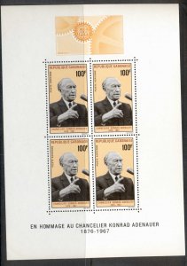 Gabon 1968 Konrad Adenauer MS MUH