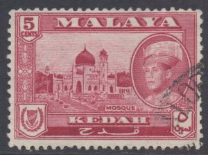 Malaya Kedah Scott 98 - SG107, 1959 Sultan 5c used