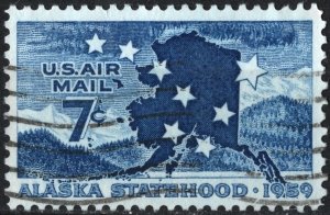 SC#C53 7¢ Alaska Statehood Single (1959) Used