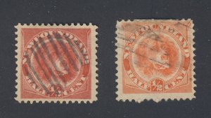 2x Newfoundland Dog Stamps; #56-1/2c U F/VF #57-1/2c U Fine Guide Value= $40.00