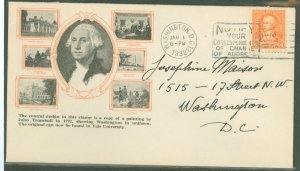 US 711 1932 6c George Washington Bicentennial on an addressed FDC with an Edgerly (First) Cachet