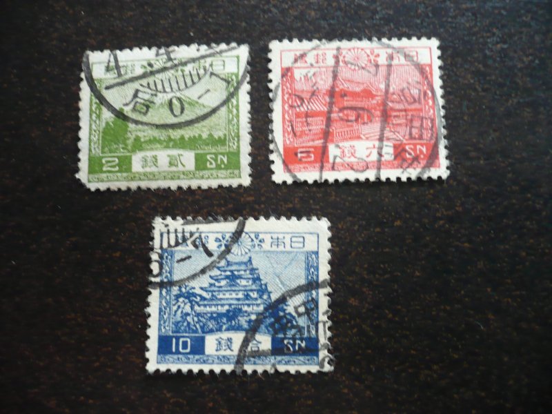 Stamps - Japan - Scott# 194-196 - Used Set of 3 Stamps