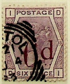 GB 1883 6d SG 162 Used QV (002880)