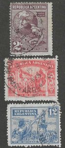 Argentina 371-373 Complete Used   SC:$1.80