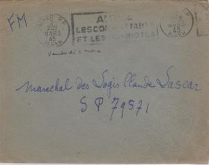 Algeria Military Free Mail 1945 Alger R P, Alger Aidez Les Combattants Et Les...