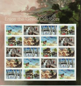 The Great Outdoors Sheet of 20 - Stamps Scott 5475-79