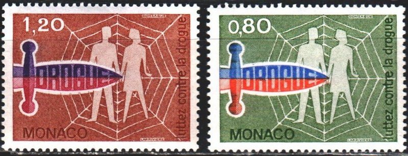 Monaco. 1976. 1246-47. Fight against drugs. MNH.