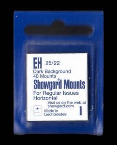 Showgard Black Stamp Mounts EH PreCut  (40 count)  