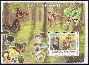Comoro Islands - 2009 s/s of 1 Mycologists #1056 cv $ 16.50 Lot # 64