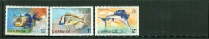Dominica Fishes , 3 stamps