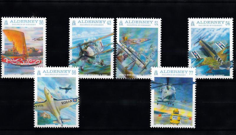 Alderney 2009 MNH Cent Naval Aviation 6v Set Seahawk Merlin Skua Stamps 