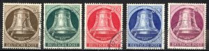 Germany Berlin Sc# 9N70-9N74 Used (a) 1951 Freedom Bell, Berlin