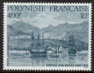 FRENCH POLYNESIA 1986 Ships Arriving; Scott C218, Yvert 191; MNH