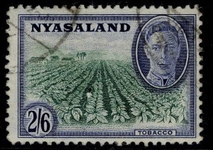 NYASALAND PROTECTORATE GVI SG154, 2s 6d emerald & blue, FINE USED.