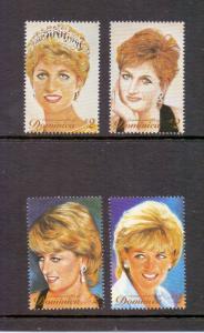 Dominica  1997 MNH commemoration   Diana   complete