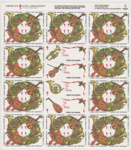 United States National Christmas Seal Sheets (1991) Pane of 44