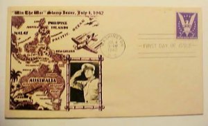 US PHILIPPINES  CROSBY  GEN MacARTHUR  4 JULY 1942  FDC