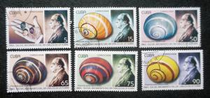 CUBA Sc# 4893-4898 SEA SHELLS Carlos de la Torre CPL SET of 6 SEASHELL cancelled