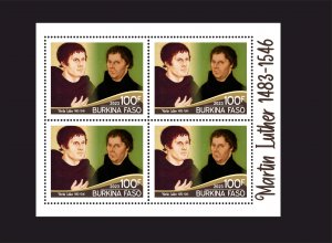 Stamps.Martin Luther 2023 year 9 sheets  perf Full Set  Burkino Faso NEW