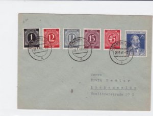 germany allied occupation  1948 numeral multi stamps  cover ref r14210