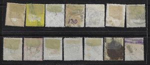 UK GB 1907 KING EDWARD SET OF 14 SG 215 259 CHEAPEST